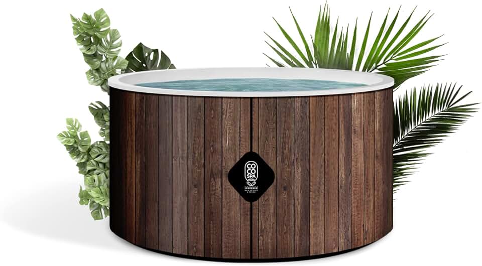 bleujardin Helsinki Spa Gonflable - 150 cm de diamètre - 800 litres - Moteur 2240 W - 2 à 4 Personnes - Massage 140 Jets