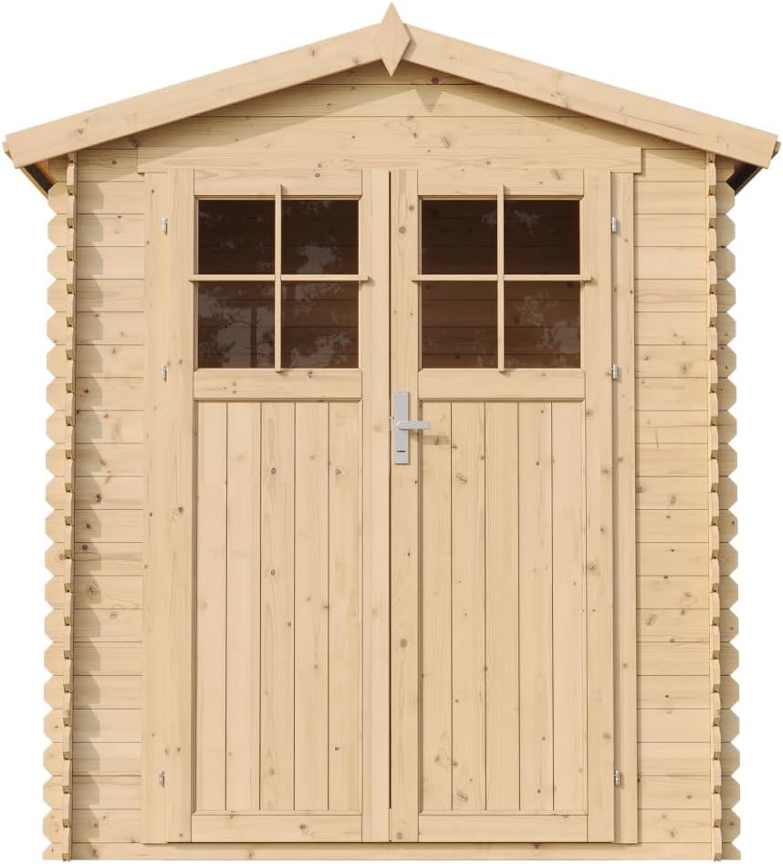Abri de Jardin en Bois - Stockage extérieur I196xL136xH218 cm/ 1.98 m2 Petit abri à Outils, Local à vélos - bleujardin M367F
