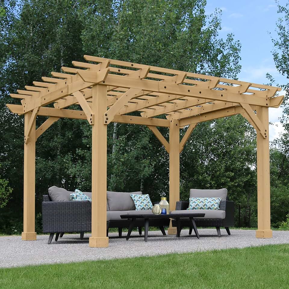 bleujardin - Pergola série classique - 10x12 ft - structure en bois premium