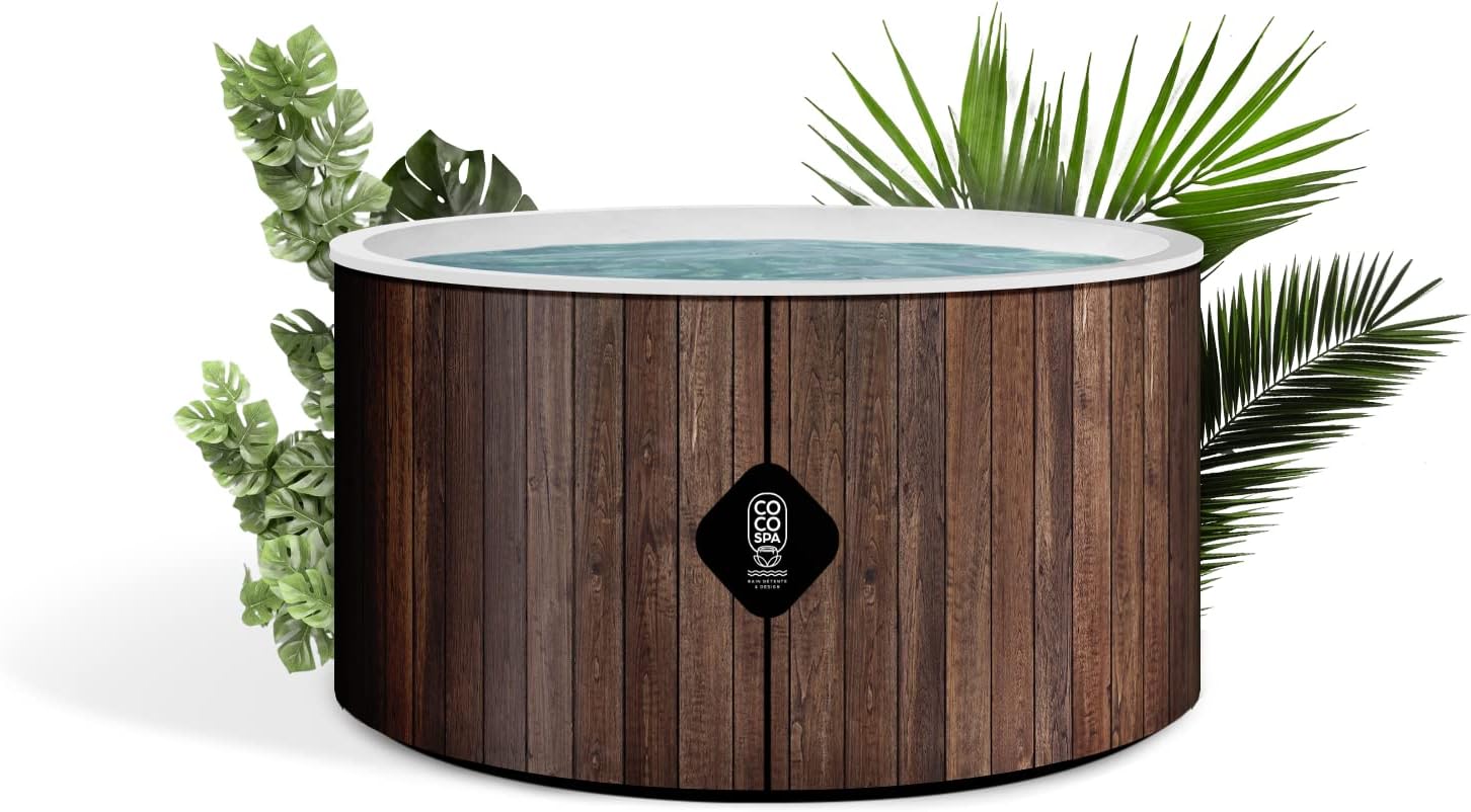 bleujardin Helsinki Spa Gonflable - 150 cm de diamètre - 800 litres - Moteur 2240 W - 2 à 4 Personnes - Massage 140 Jets