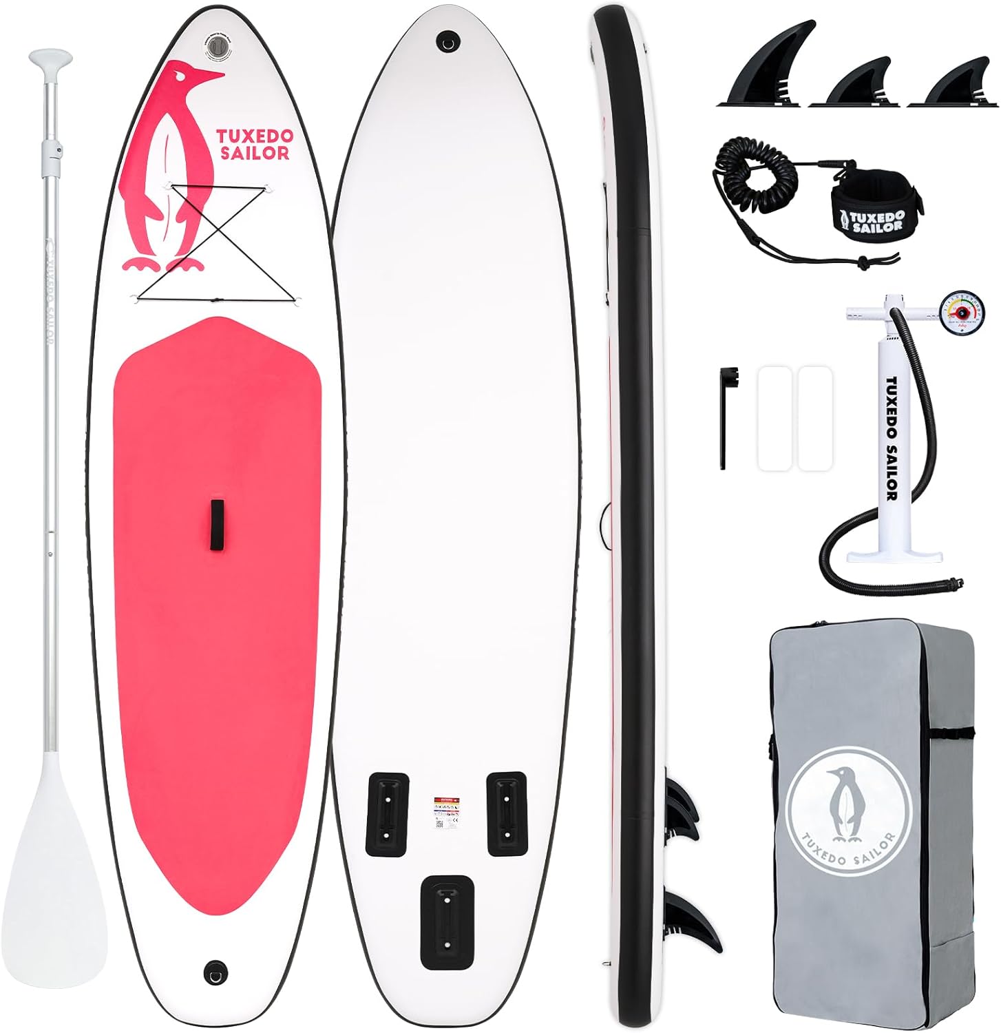 bleujardin - SUP gonflable adulte - Accessoires inclus - robuste