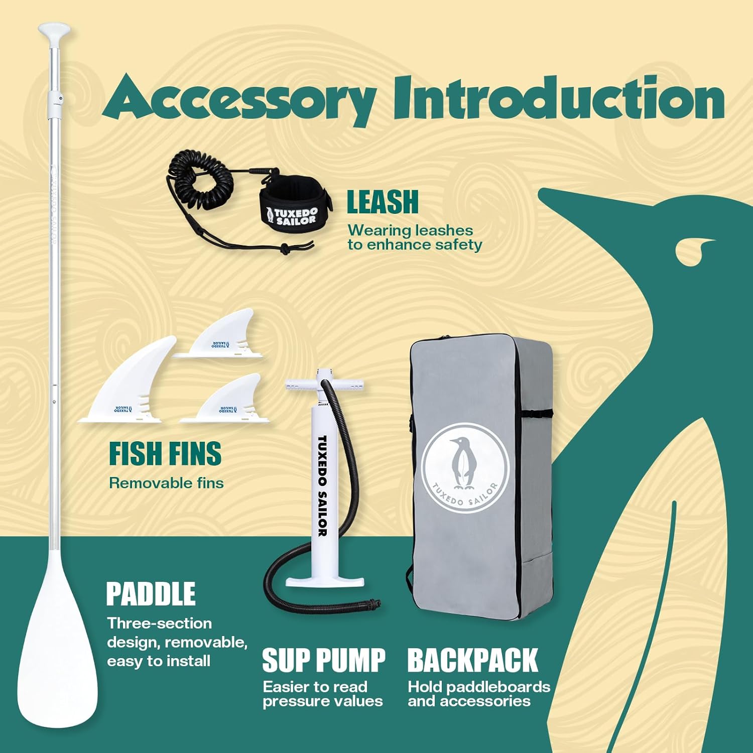 bleujardin - Paddle gonflable adulte - planche SUP avec accessoires complets