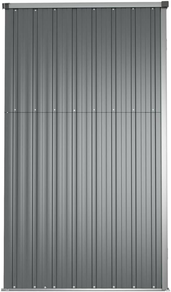 bleujardin Abri à Outils de Jardin Gris 225x89x161 cm Acier galvanisé, Maison & Jardin, Pelouses & Jardins, Vie en extérieur, Structures extérieures, Cabanes & abris de Jardin, Gris, (Poids 36.62KG)