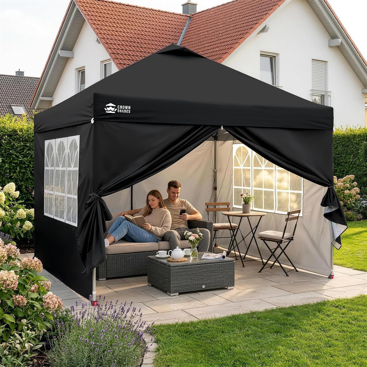 bleujardin - Tonnelle pliante 3x3m imperméable, P/Pop-Up, 4 parois amovibles, Sac, UPF 50+ - CN0032