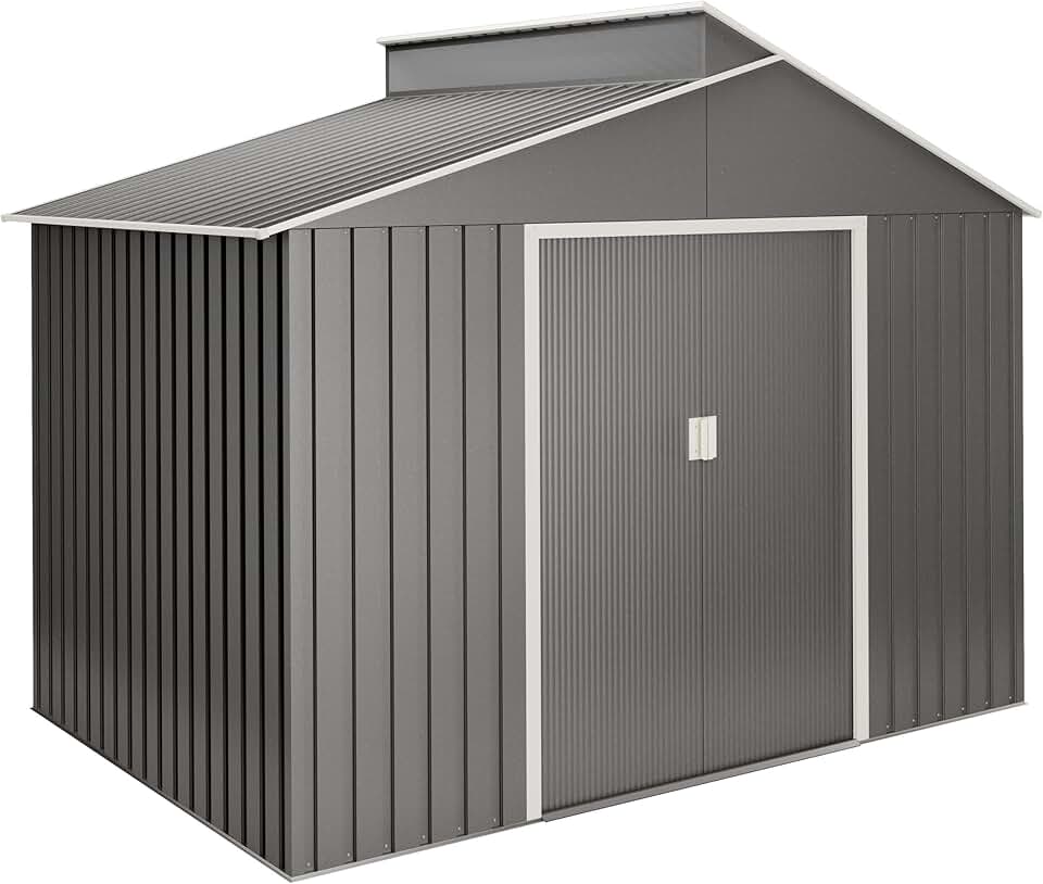 bleujardin Abri de Jardin en métal Lattsta 5.44 m2 - Garantie 10 Ans - 192x282x222cm