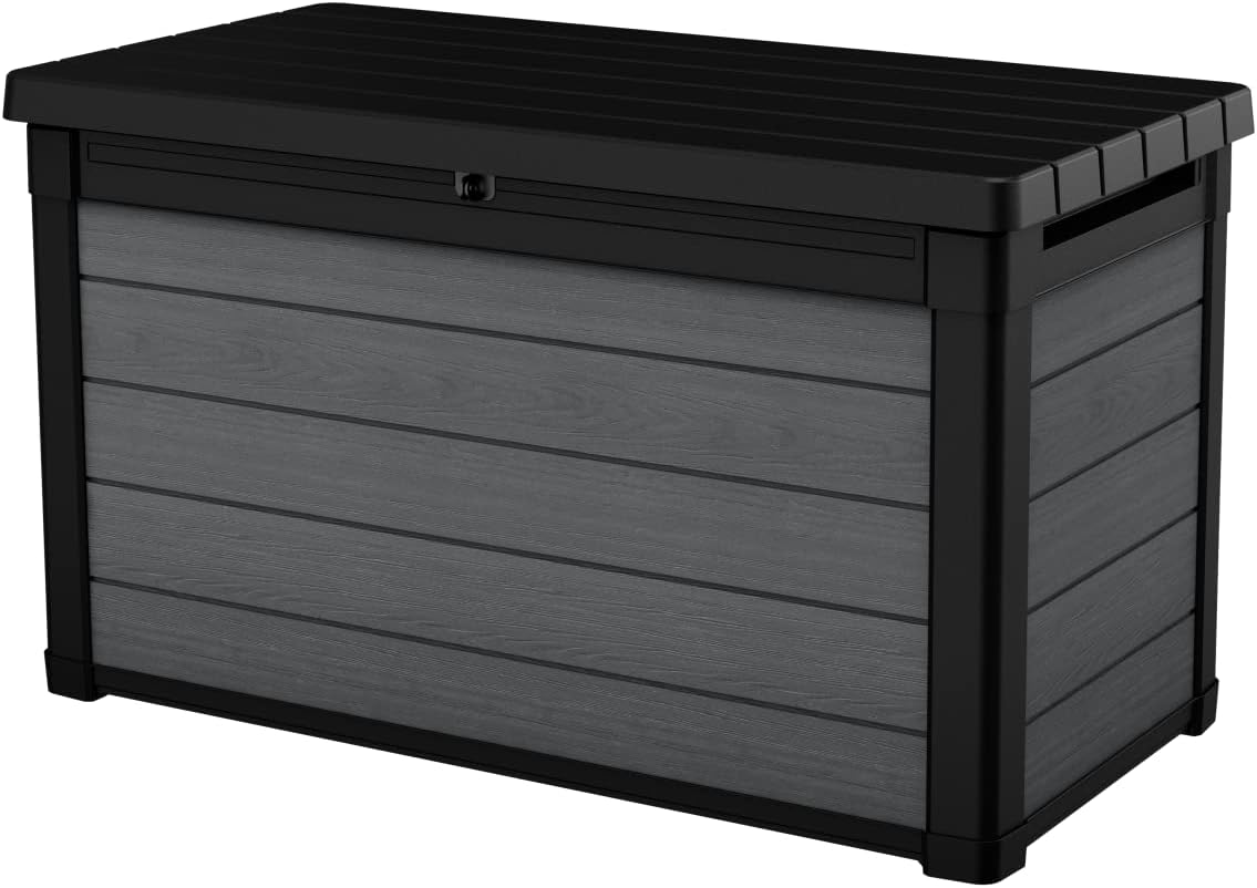 bleujardin Coffre de jardin Cortina gris - 380 litre