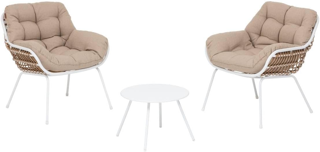 bleujardin - Paopao Duo - acier époxy blanc 2 places - compact et élégant