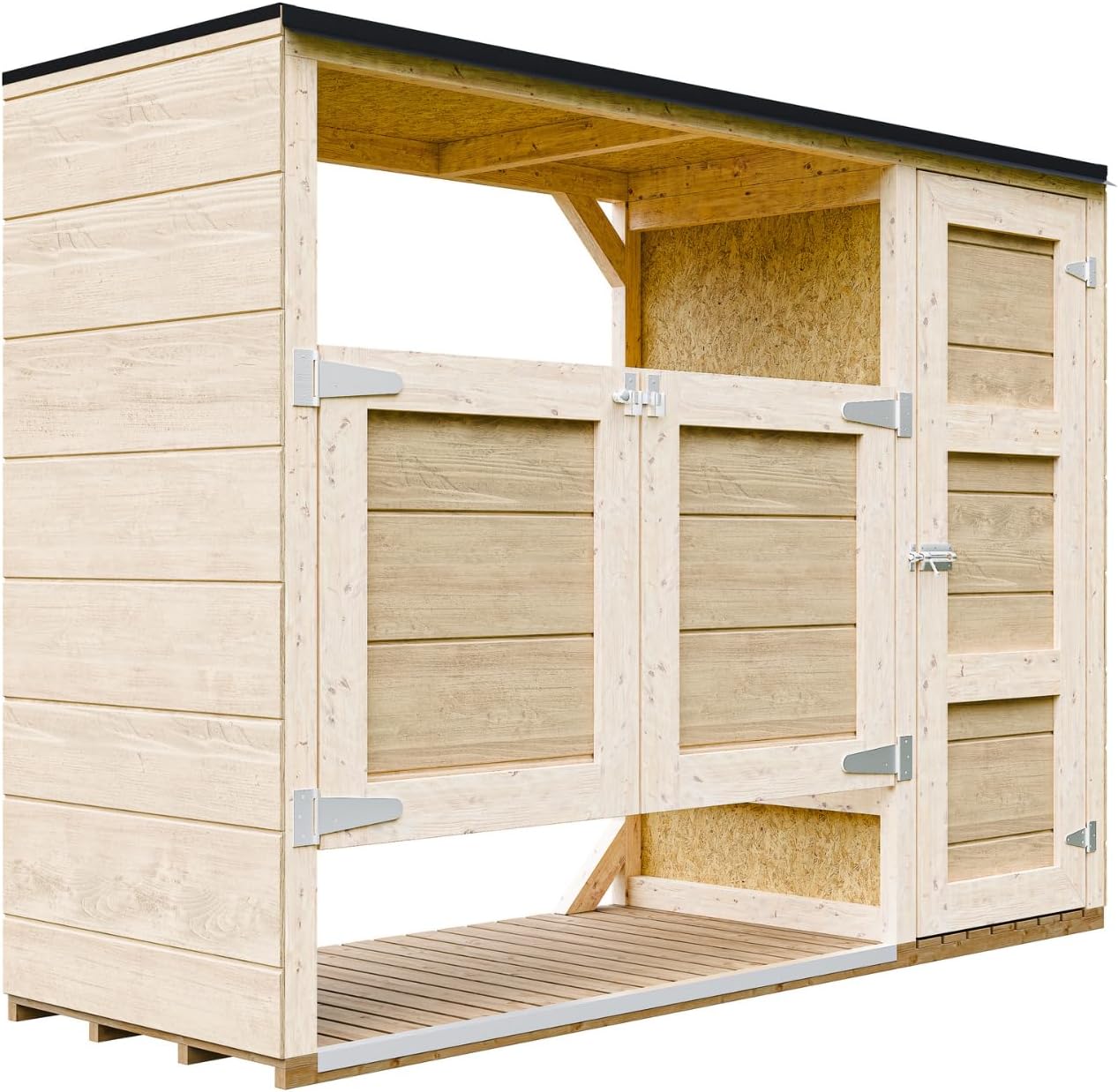 Abri de Jardin pour poubelles, Cache Poubelle extérieur 2x240L – Coffre de Rangement Exterieur, Armoire de Jardin, cabane de Jardin Exterieur – bleujardin M981A