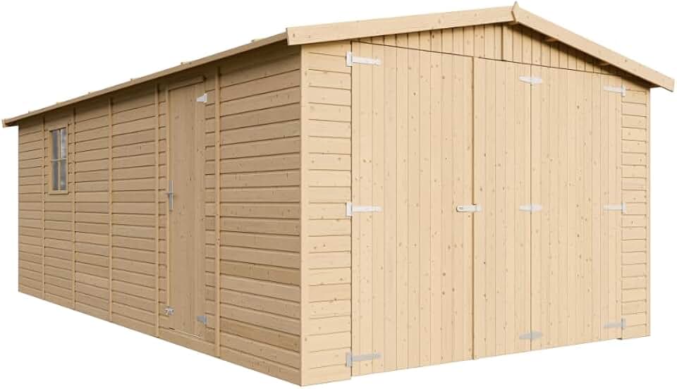 bleujardin - Garage de jardin bois, 18m², 616x324x222cm, abri, M102