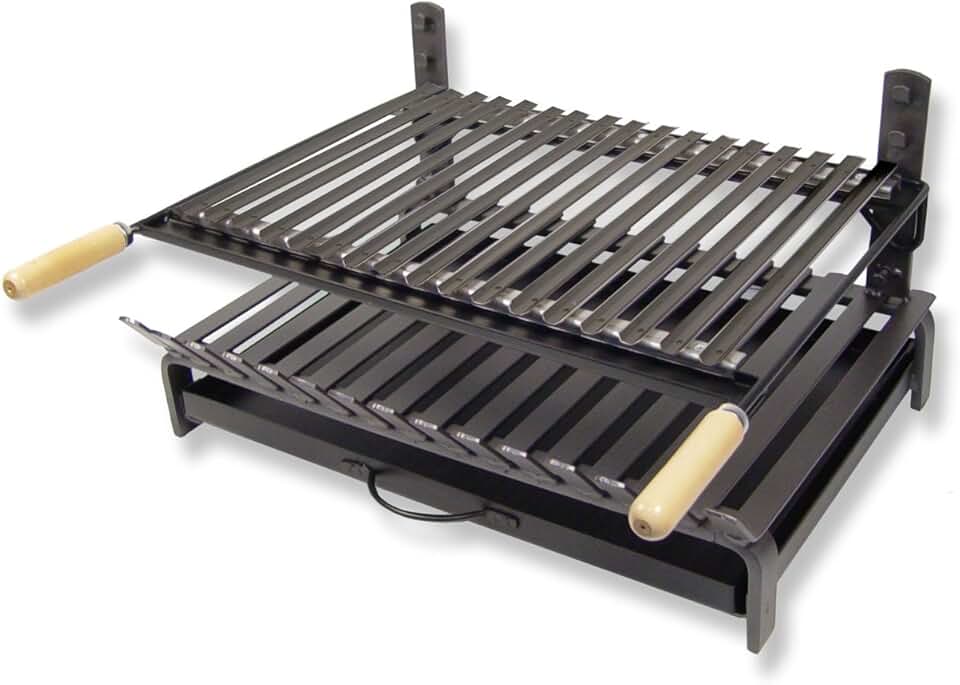 bleujardin - Barbecue inox avec grille fer - 71406