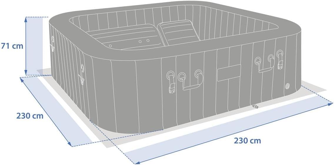 bleujardin - Spa Comfy 5p - 293x230x71cm - 10 hydrojets, WiFi