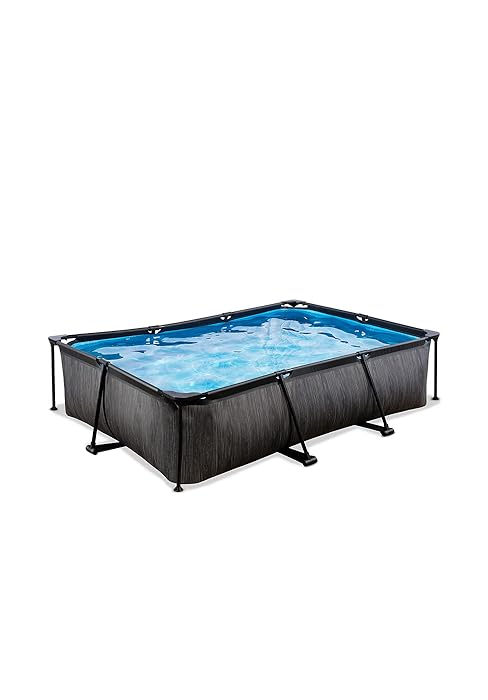 bleujardin Piscine Black Wood Rectangulaire
