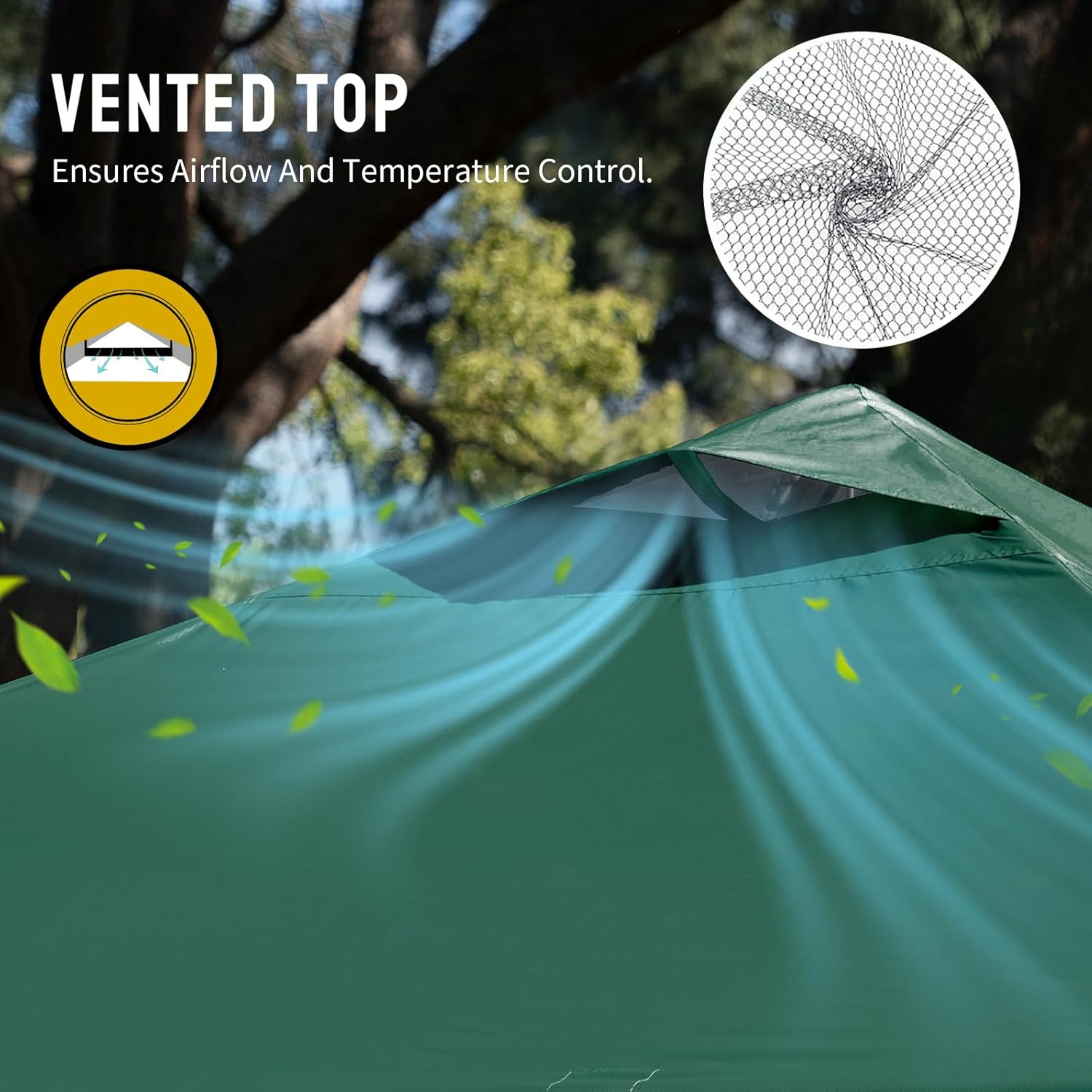 bleujardin - tonnelle pliante - 3x3m - imperméable, UPF 50+, vert, sac