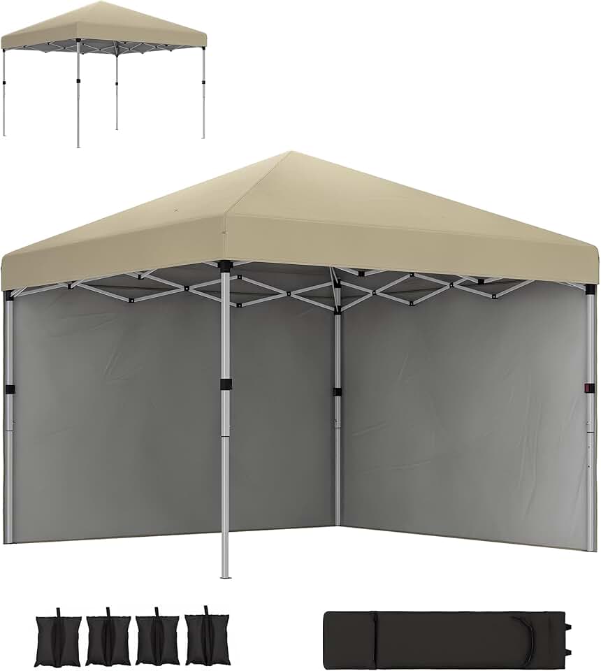 bleujardin - tonnelle pop-up réglable - 297x297x288cm - UV 30+ 2 parois