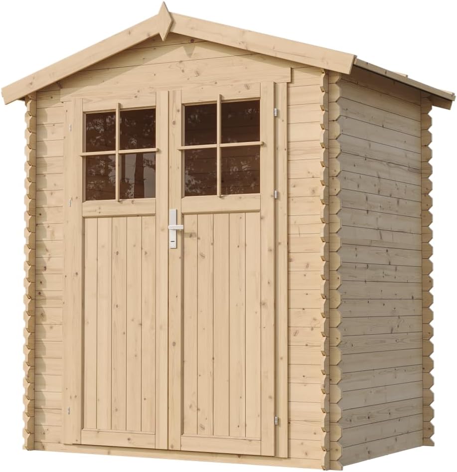 Abri de Jardin en Bois - Stockage extérieur I196xL136xH218 cm/ 1.98 m2 Petit abri à Outils, Local à vélos - bleujardin M367F