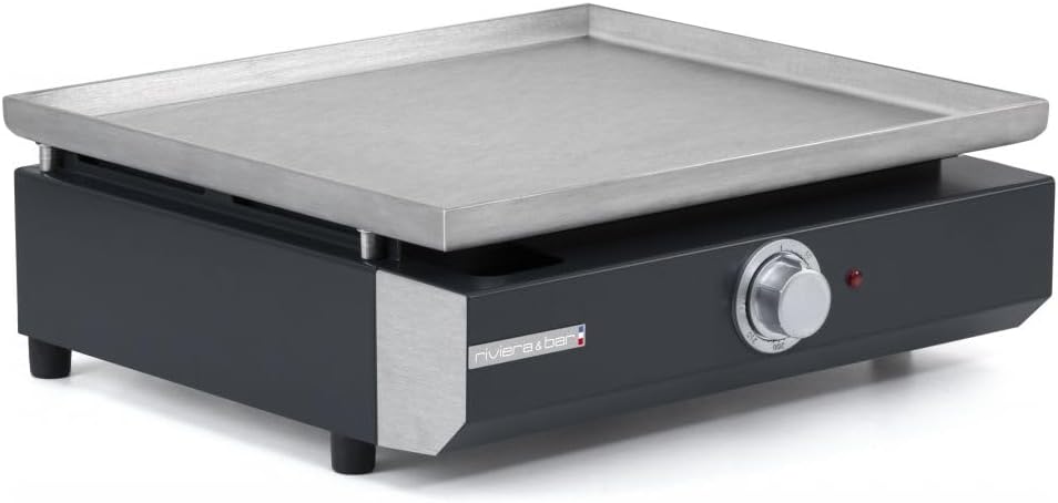 Riviera&Bar - combiné plancha/gril - 53,5x33 cm - fonte, plaques antiadhésives, réversible, lave-vaisselle, 2300W