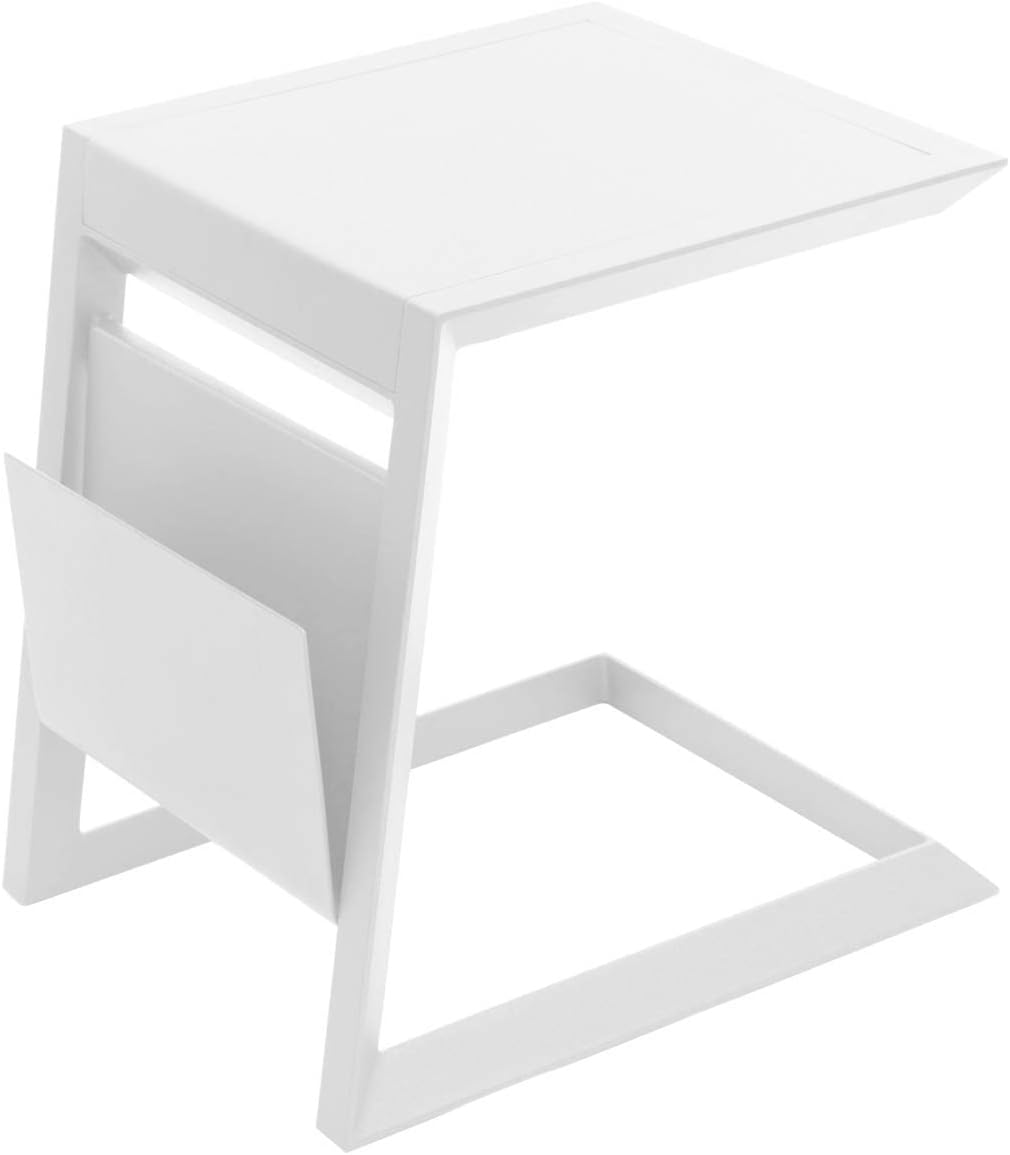 bleujardin - table d'appoint Allure - 50x50 cm - acier blanc
