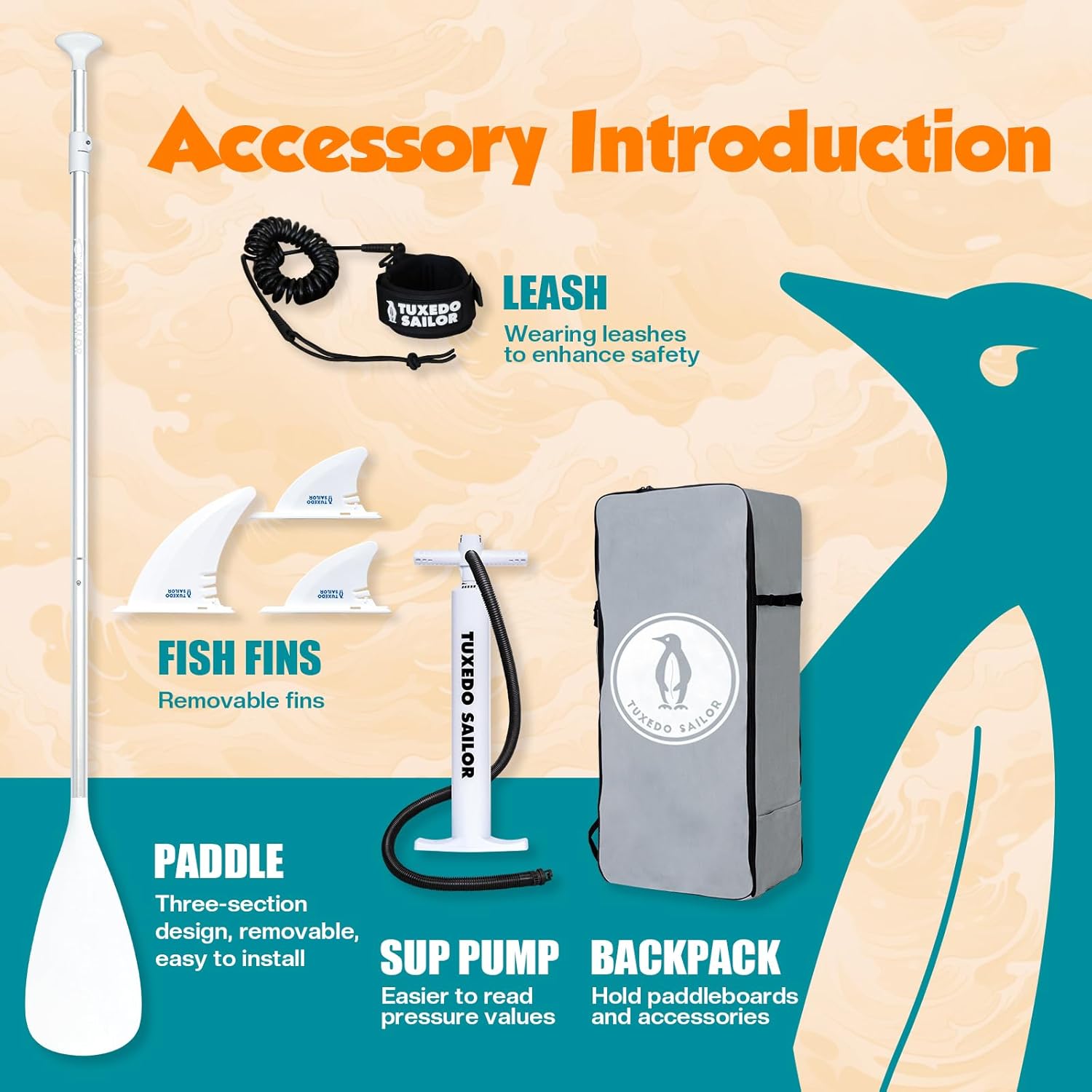 bleujardin Paddle Gonflable Adulte, Planche de Stand Up Paddle Gonflable, Sup Paddle Board Gonflable avec Accessoires Complets, Planche de Surf Paddle