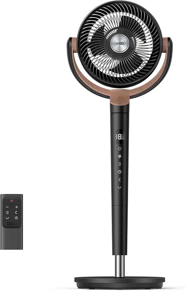 bleujardin - ventilateur sur pied - 94-107 cm - 20 dB, oscillation 120°, portée 26 m