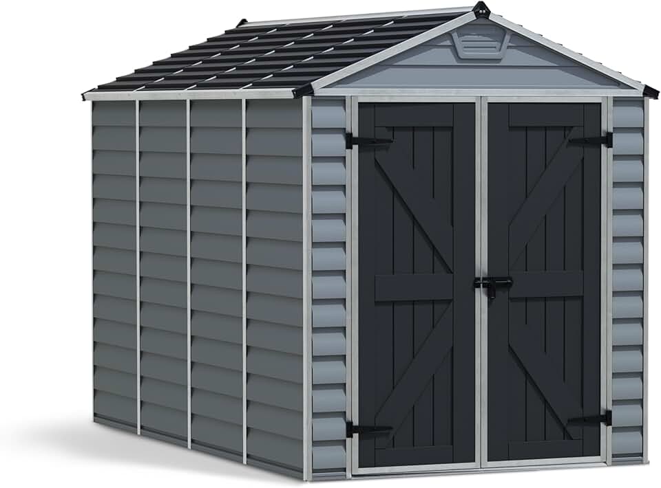 bleujardin - bleujardin - 5.6m² - abri de jardin alu polycarbonate gris