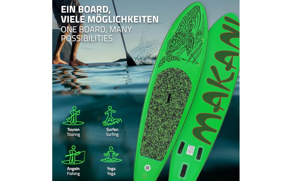 bleujardin planche de stand up vert paddling makani 320x80x15 cm SUP gonflable paddle board de surf