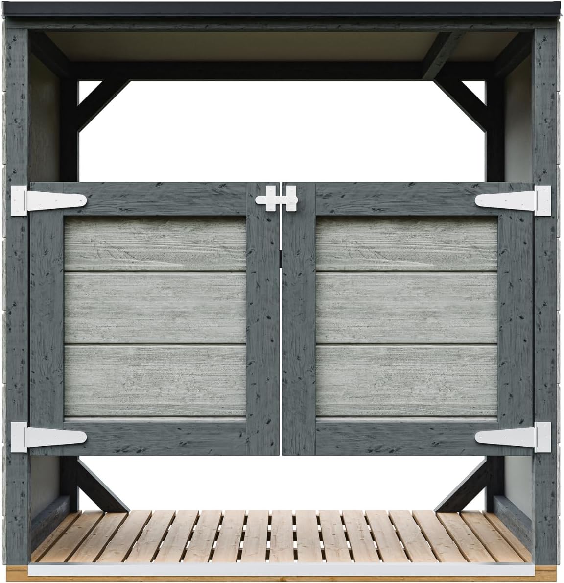 Abri de Jardin pour poubelles, Cache Poubelle extérieur 2x240L – Coffre de Rangement Exterieur, Armoire de Jardin, cabane de Jardin Exterieur – bleujardin M980A-TUNDRA Cavern