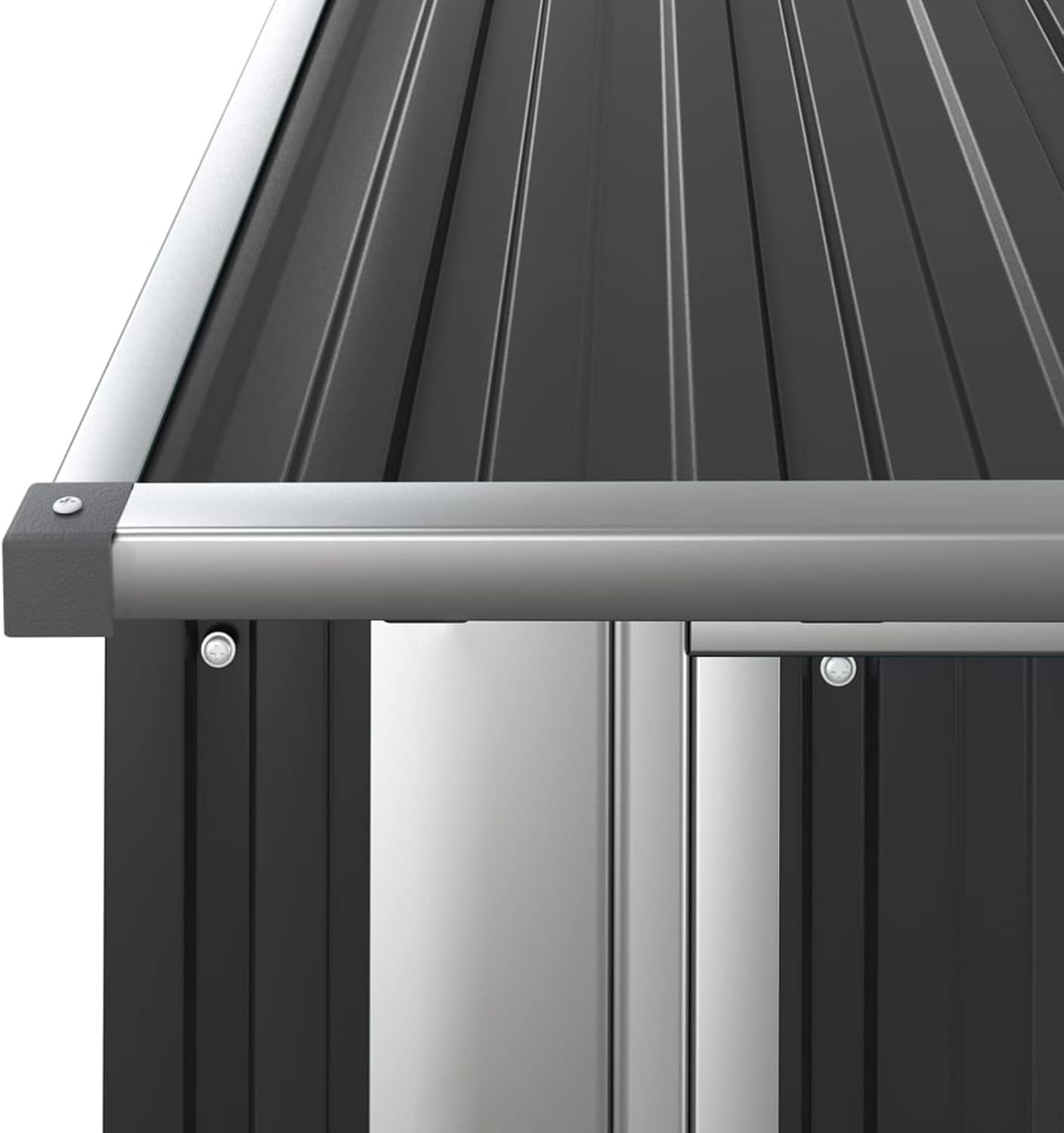 Abri de jardin métal - anthracite 180,5x97x209,5 cm - acier galvanisé