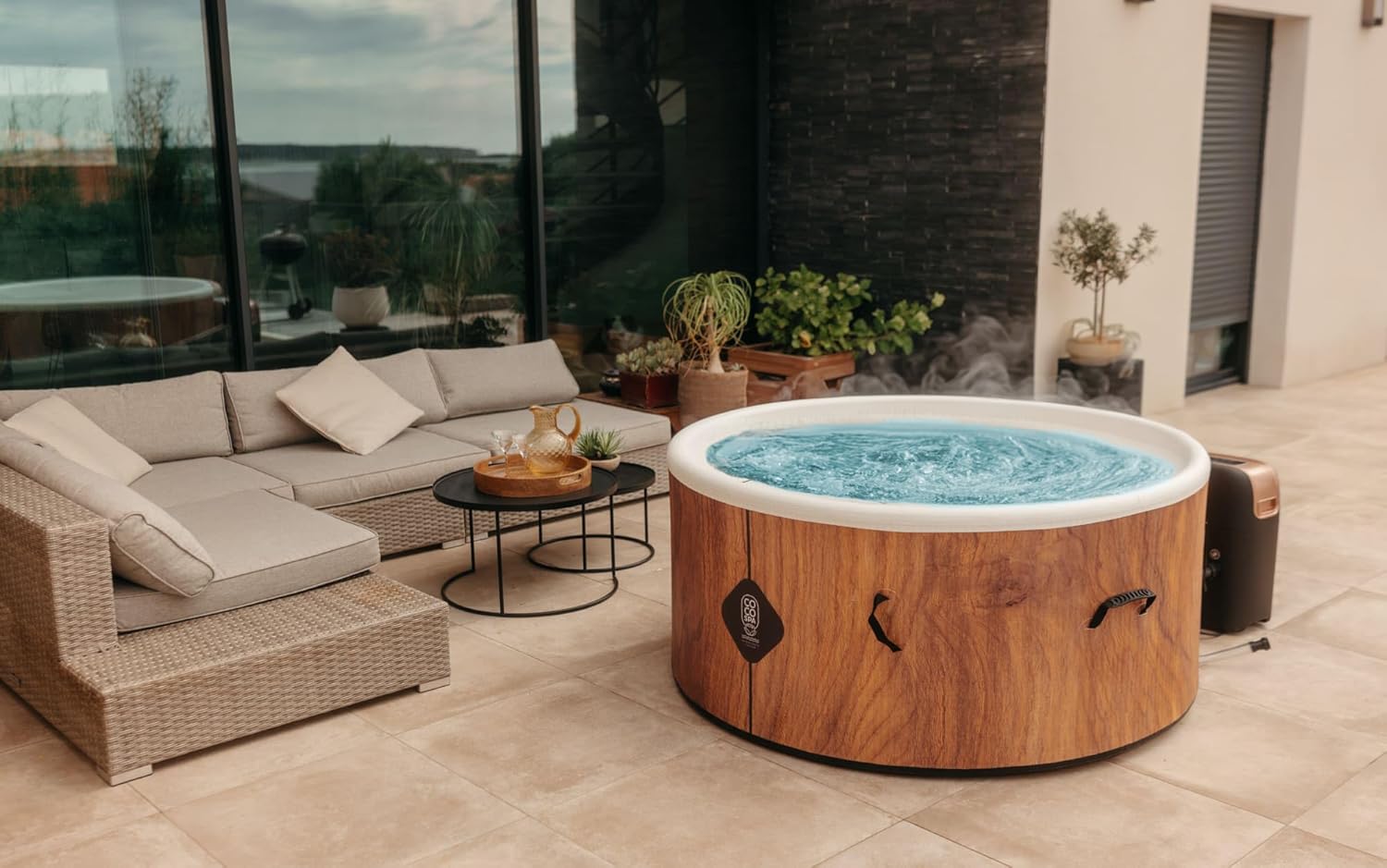 bleujardin - Spa Gonflable 150 cm - 800 L - 140 jets - 2240 W