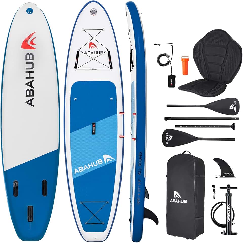 bleujardin - Paddle gonflable adulte avec siège - 320x78/84x15cm - pagaie alu réglable, pack SUP