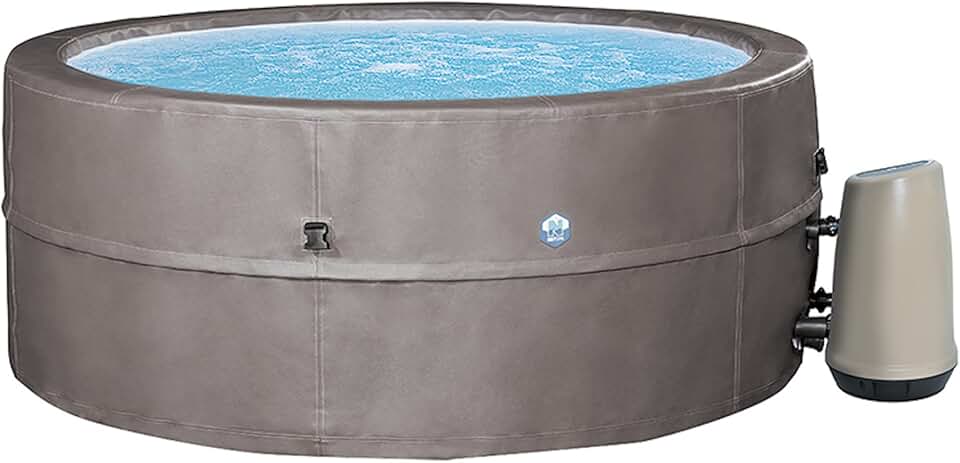 bleujardin - Spa - Vita Premium - SP-VIP160C - Gonflable - 6 Places (4 Adultes + 2 Enfants) - Bache De Protection - Réchauffeur - 1100 L - Couverture Simili-Cuir Premium