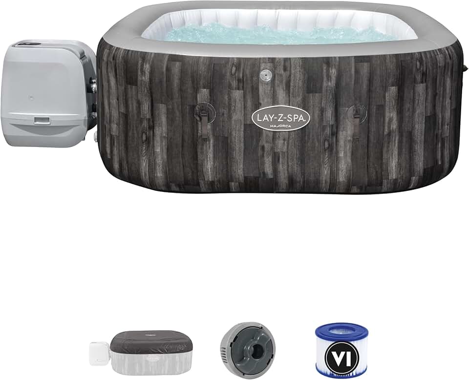 bleujardin Spa Gonflable carré bleujardin Majorca Hydrojet Pro 4-6 Personnes