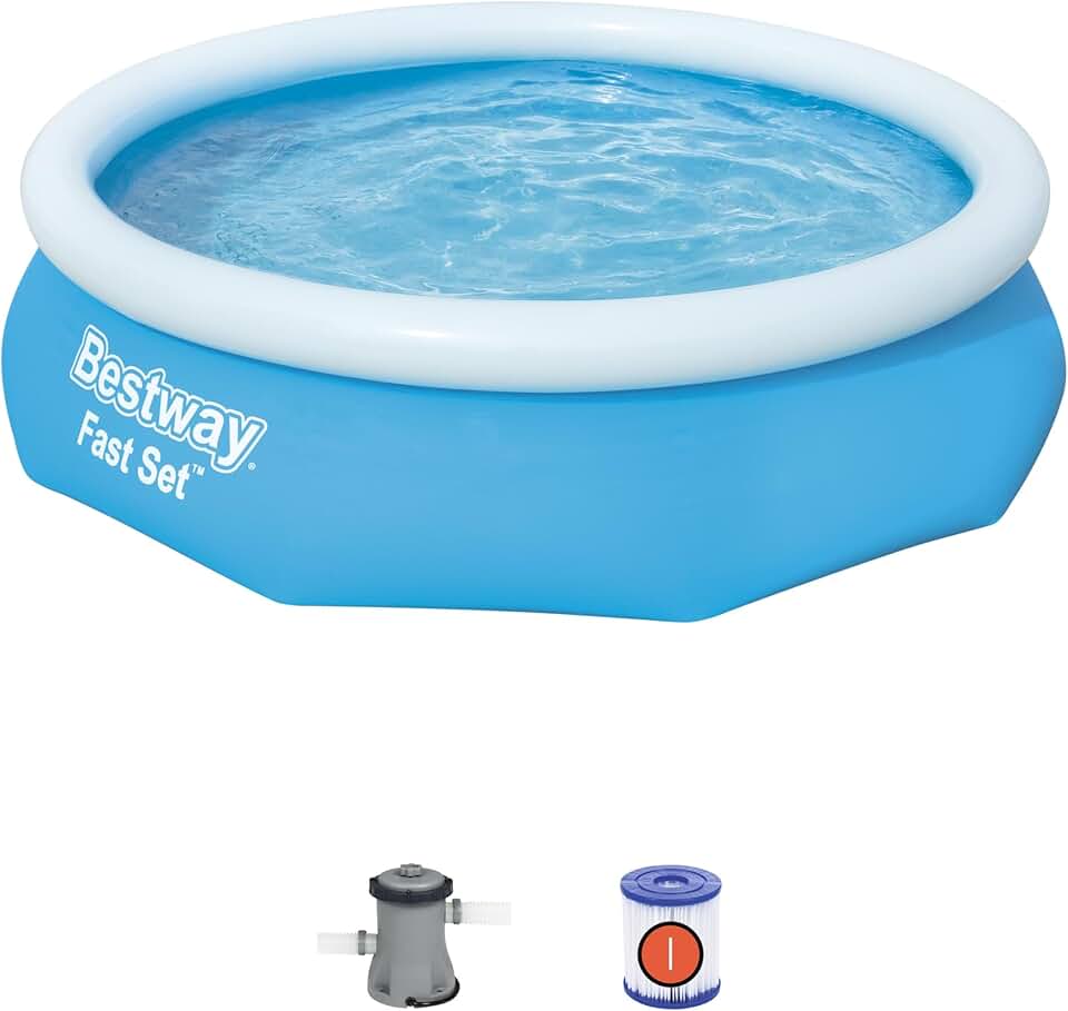 bleujardin 57270 Piscine Hors Sol Fast Set Ronde Diamètreètre 305 X 76 cm, Filtre à Cartouche