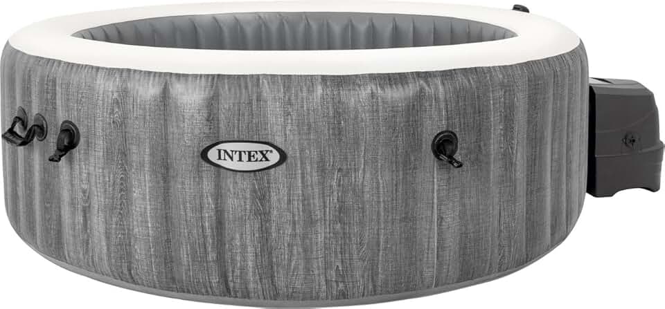 bleujardin Whirlpool Spa Bain à remous Greywood Deluxe Ø 196 x 71 cm Gris