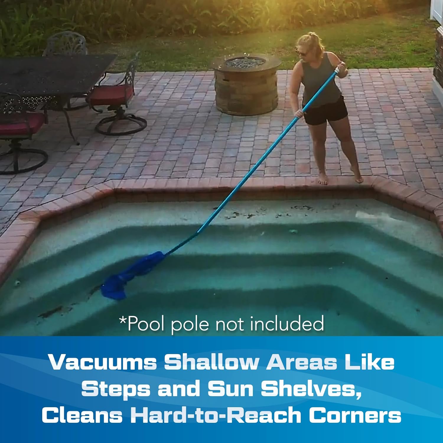 Water Tech bleujardin Max Li Aspirateur de piscine, aspirateur de piscine sans fil avec moteur P30, aspirateur à main pour piscine et spa