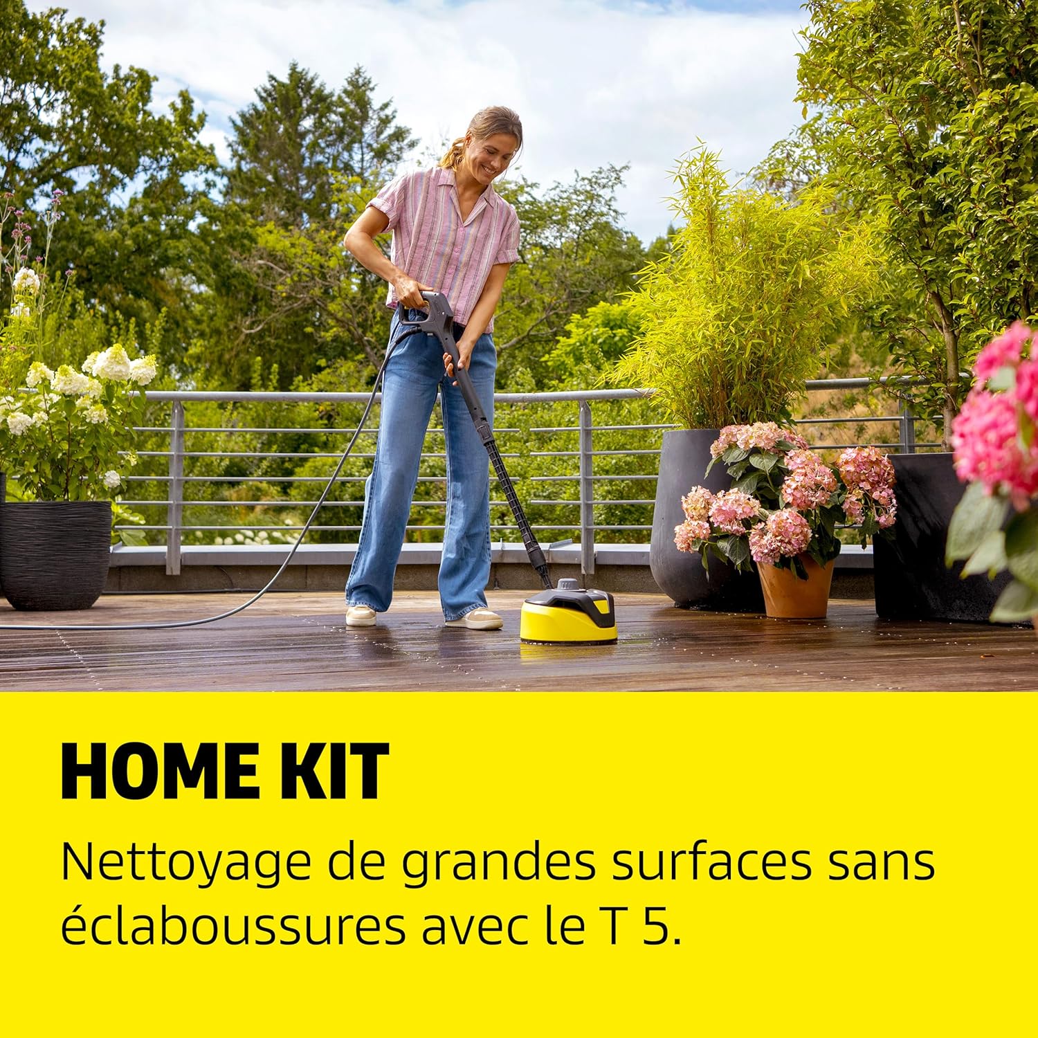 bleujardin - K 5 Comfort Premium - 145 bar, 500 l/h, enrouleur, Home Kit