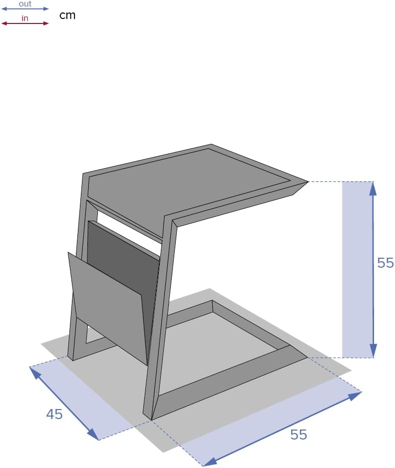 bleujardin - table d'appoint Allure - 50x50 cm - acier blanc