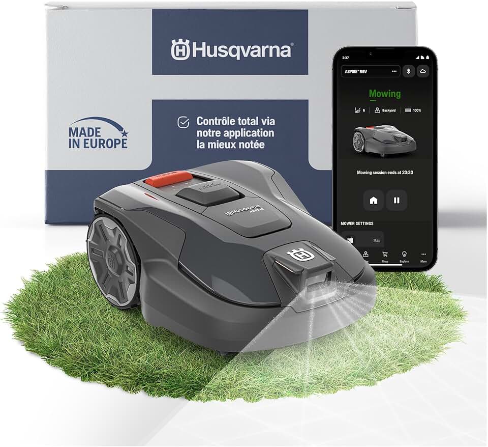bleujardin - Automower Aspire R6V - jusqu'à 600m² - IA Vision, GPS, WiFi, tonte sans fil périphérique, Zones virtuelles, 
