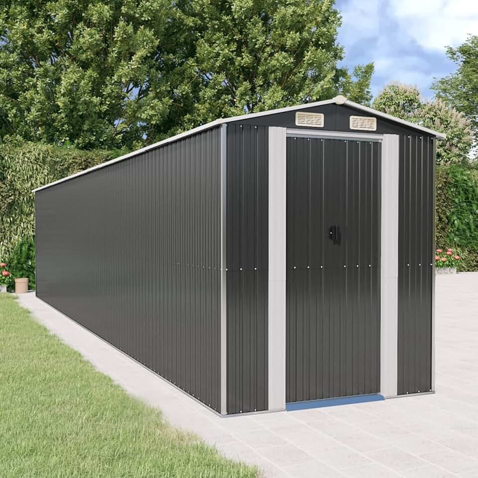 bleujardin - abri de jardin extérieur acier galvanisé, 192x938x223 cm
