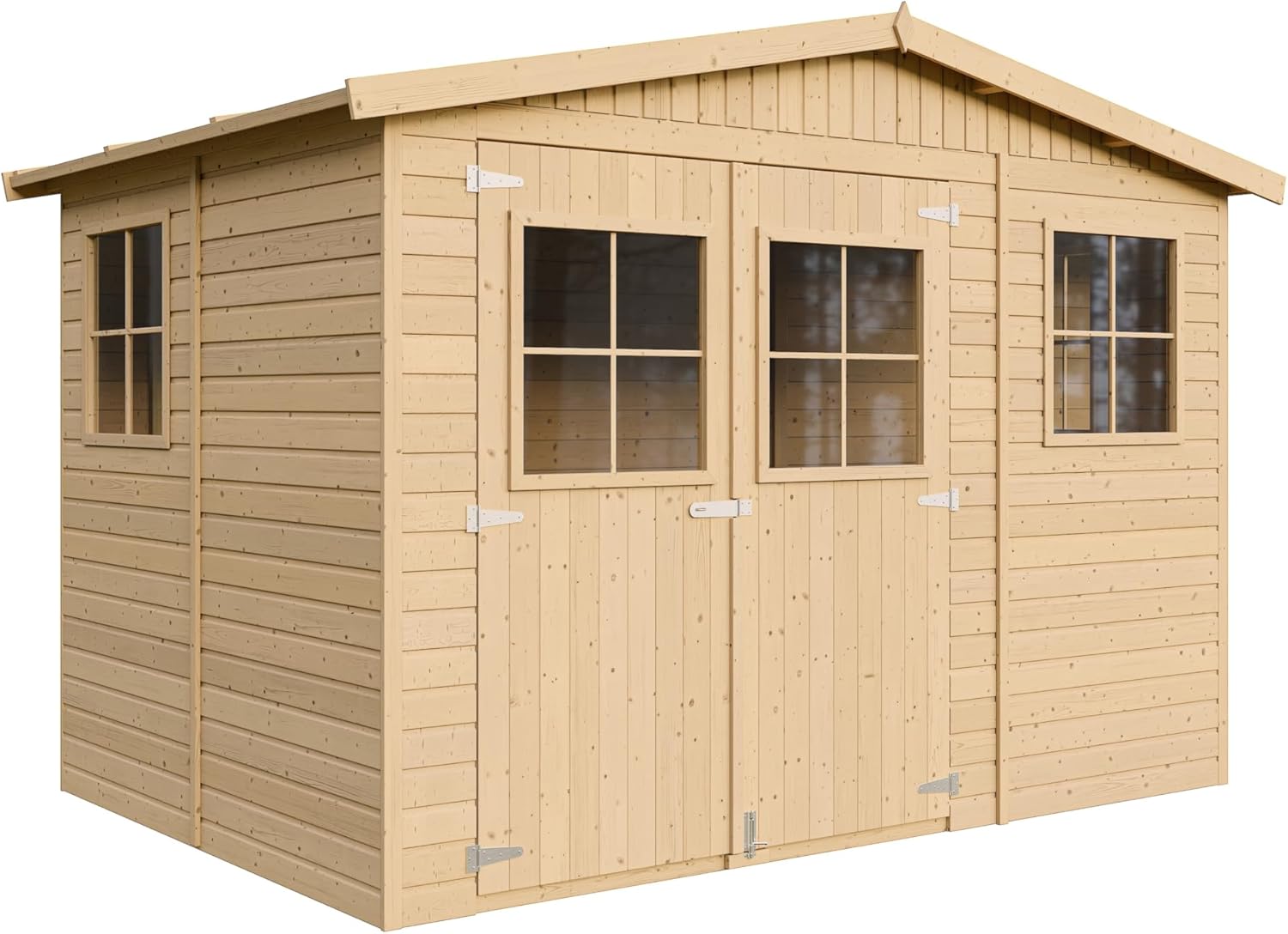 Abri de Jardin en Bois Exterieur avec Les PLANCHERS IMPRÉGNÉ- Cabane de Jardin en Pin/épicéa-H226x324x216 cm/6m2- Construction de Panneaux- Rangement pour vélos, Remise à Outils- bleujardin M334+M334G