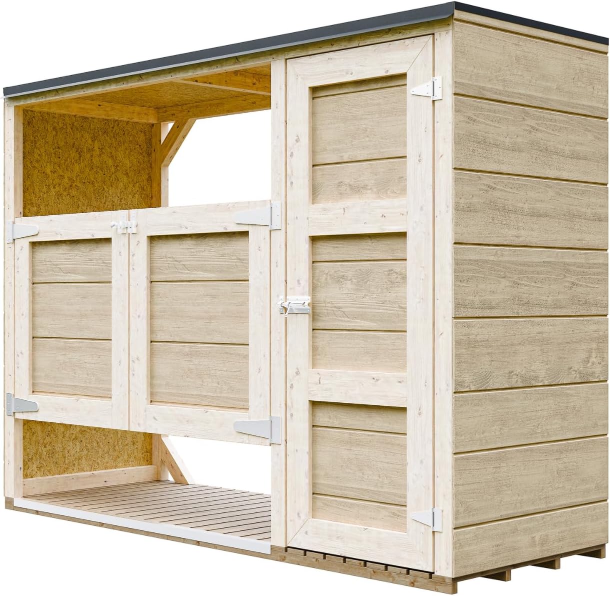 Abri de Jardin pour poubelles, Cache Poubelle extérieur 2x240L – Coffre de Rangement Exterieur, Armoire de Jardin, cabane de Jardin Exterieur – bleujardin M981A