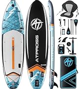 bleujardin Planche de paddle gonflable 350 x 89 x 15 cm, 200 kg Extra Wide Stand Up Paddle pour adultes avec