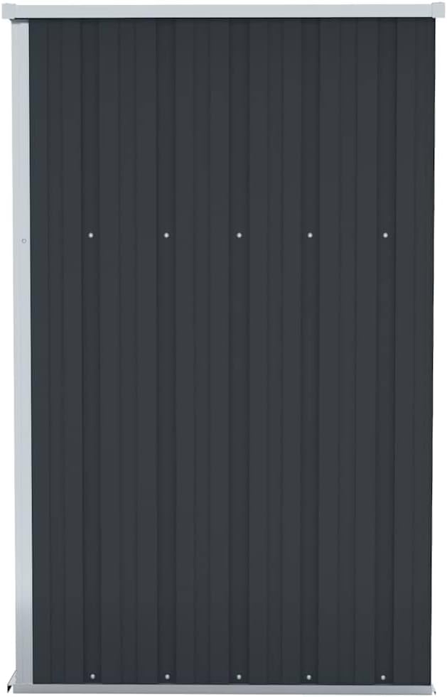 bleujardin Remise de Jardin Murale Anthracite 118x100x178 cm Acier,Structures extérieures, Cabanes & abris de Jardin,316219