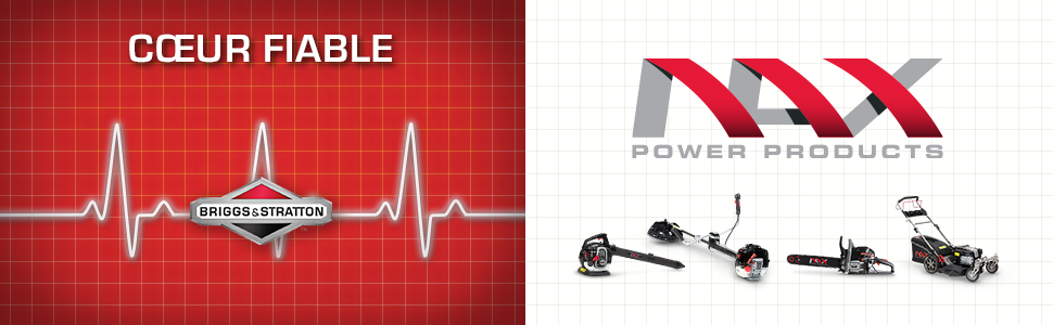 NAX POWER PRODUCTS 400C moteur 51,5 cm3 1,8 kW Briggs & Stratton produit sous licence guide 18" 45