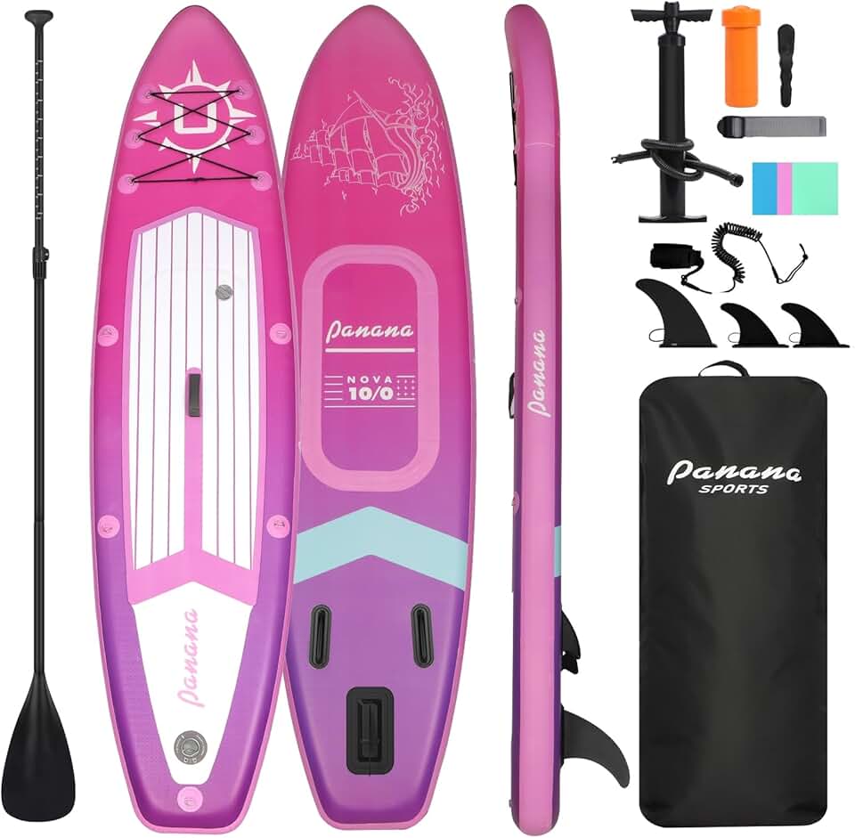 bleujardin - Stand Up Paddle gonflable - kit complet, ultra-léger, pont antidérapant, pagaie réglable