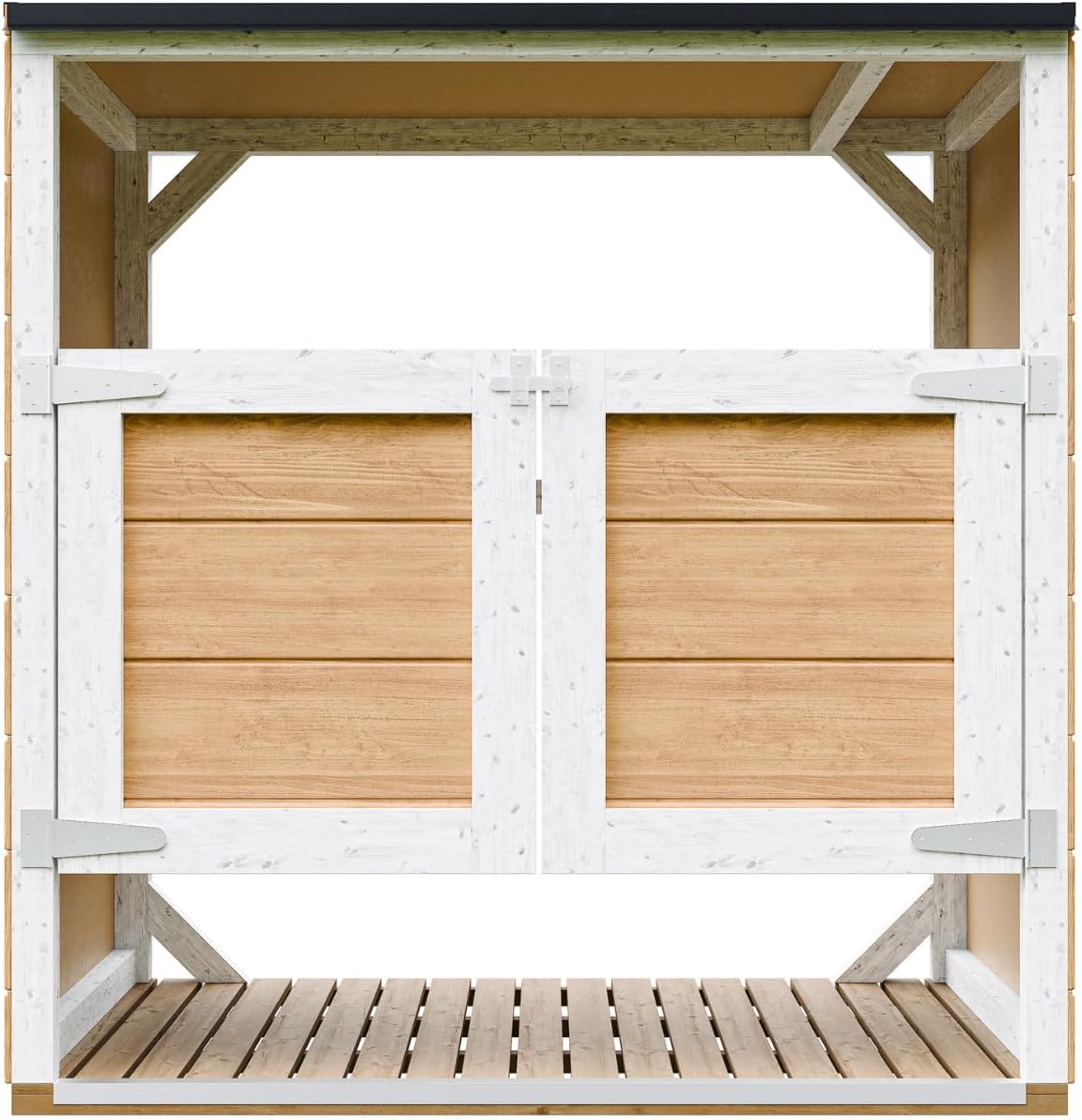Abri de Jardin pour poubelles, Cache Poubelle extérieur 2x240L – Coffre de Rangement Exterieur, Armoire de Jardin, cabane de Jardin Exterieur – bleujardin M980A-HARVEST Honey