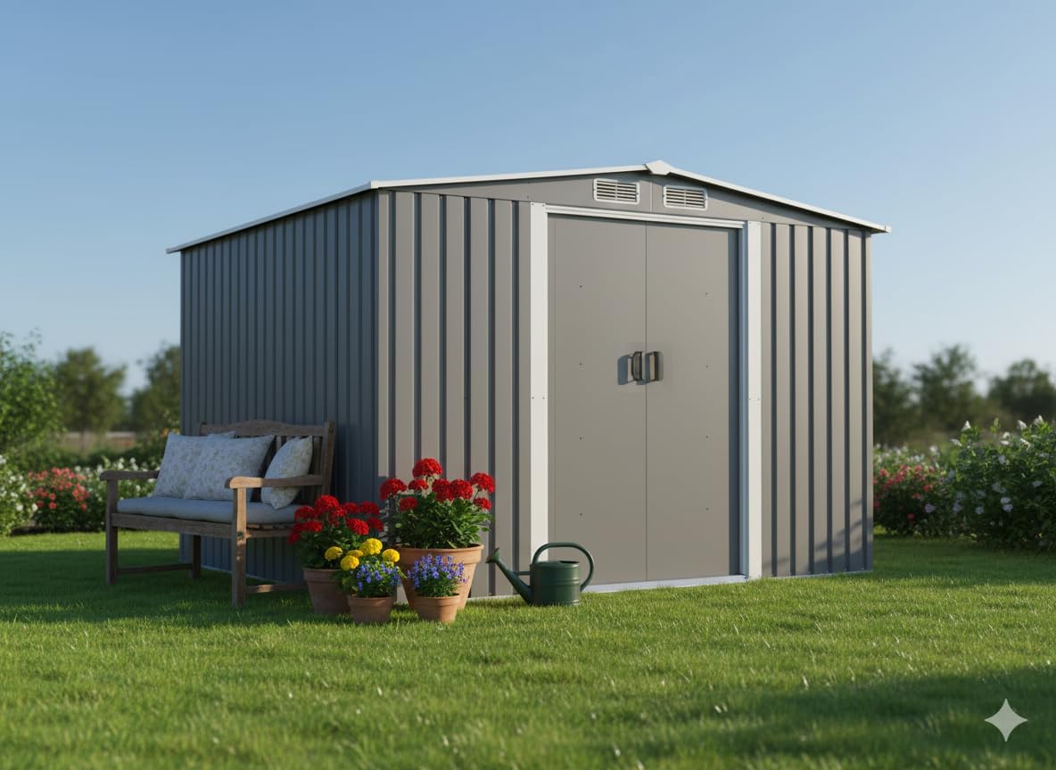 bleujardin - Jura - 6.66 m² - Abri métal robuste rangement jardin