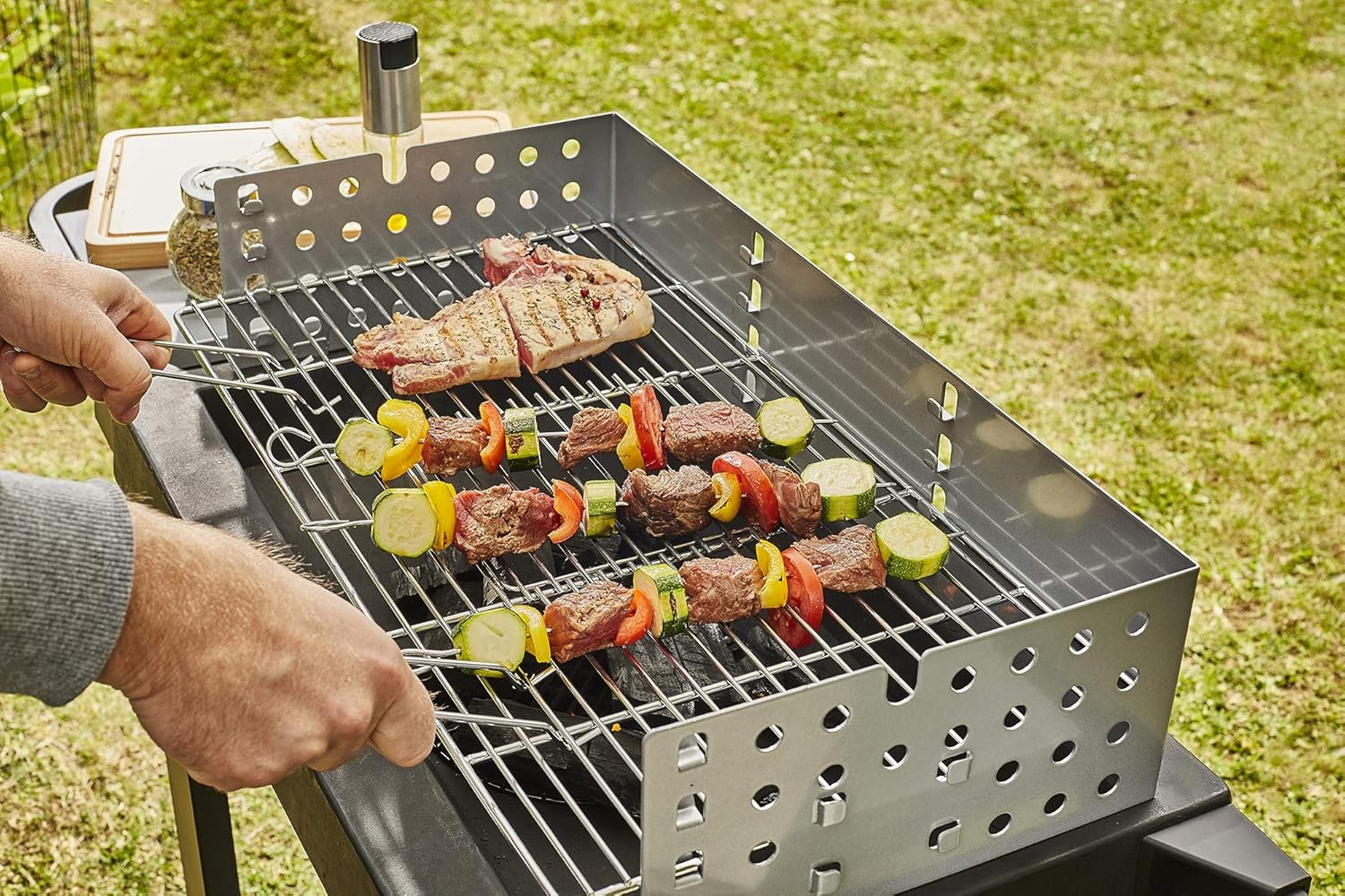 Cook’in Garden - Easy 60 - barbecue fonte, montage rapide, roulettes