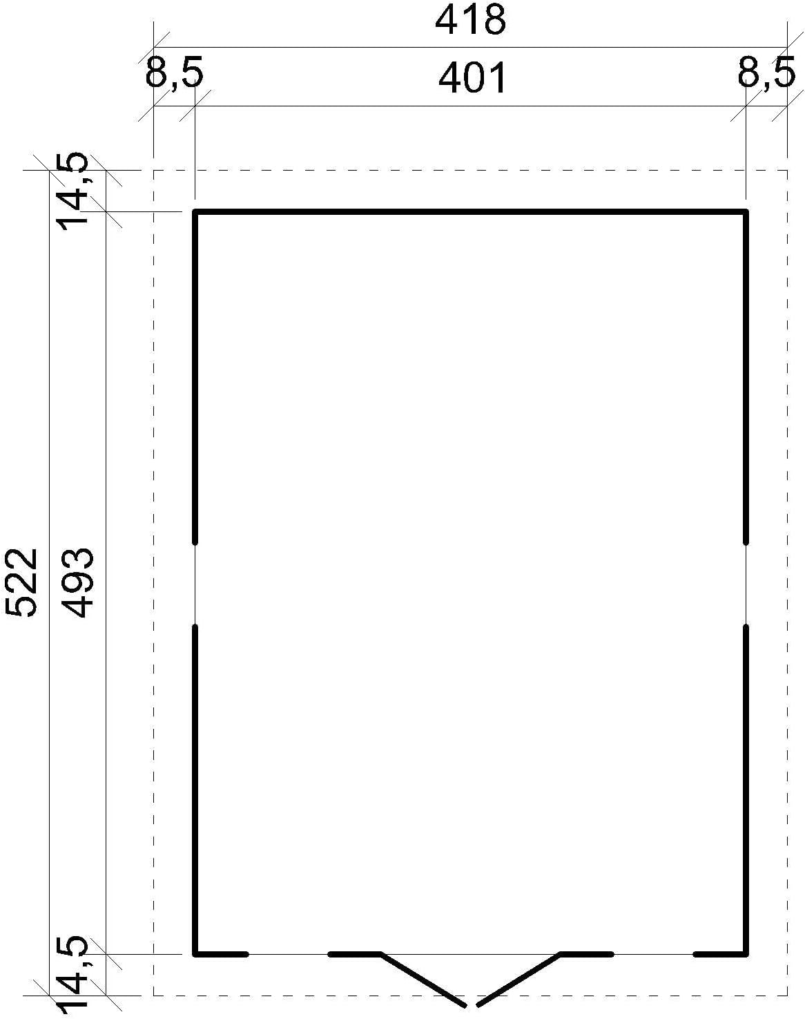 Abri de Jardin en Bois Exterieur avec Les PLANCHERS IMPRÉGNÉ- Maison de Jardin en Pin/épicéa-H246x418x522 cm/20 m²-Construction de Panneaux- Rangement pour vélos, Remise à Outils-bleujardin M333 +M333G