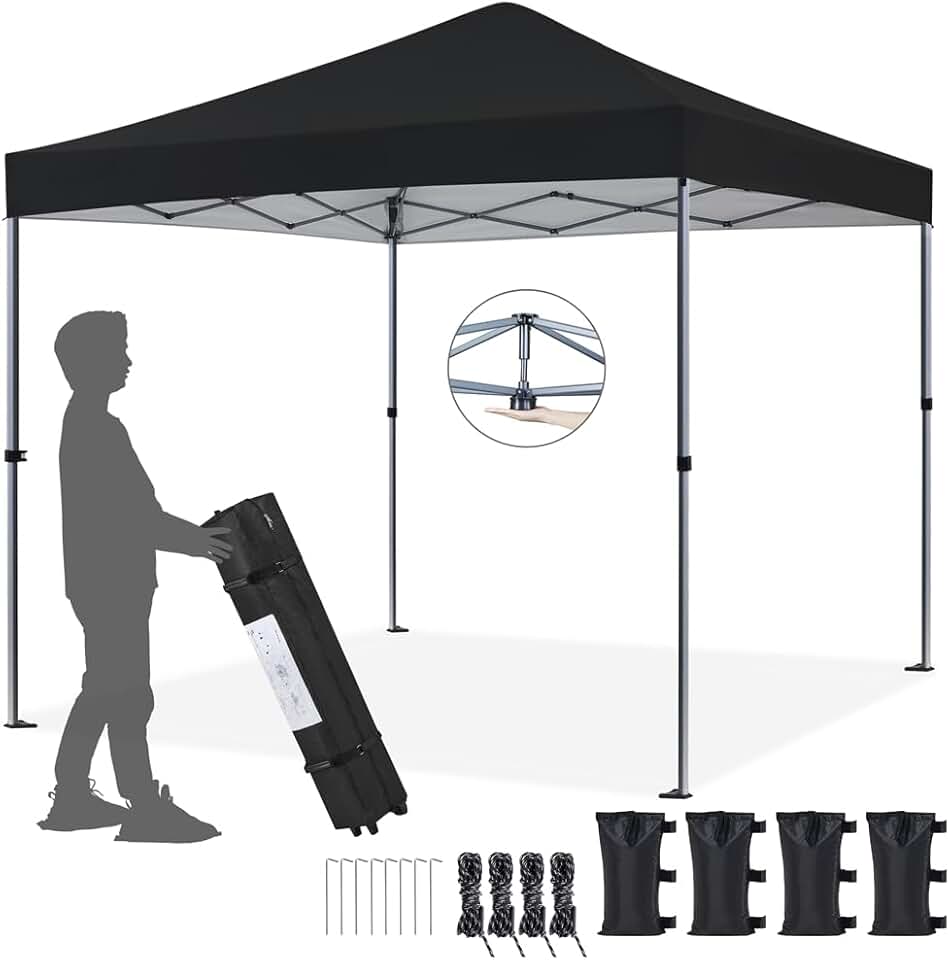 bleujardin - tonnelle pliante 3x3m - sac de transport, sable, chevilles