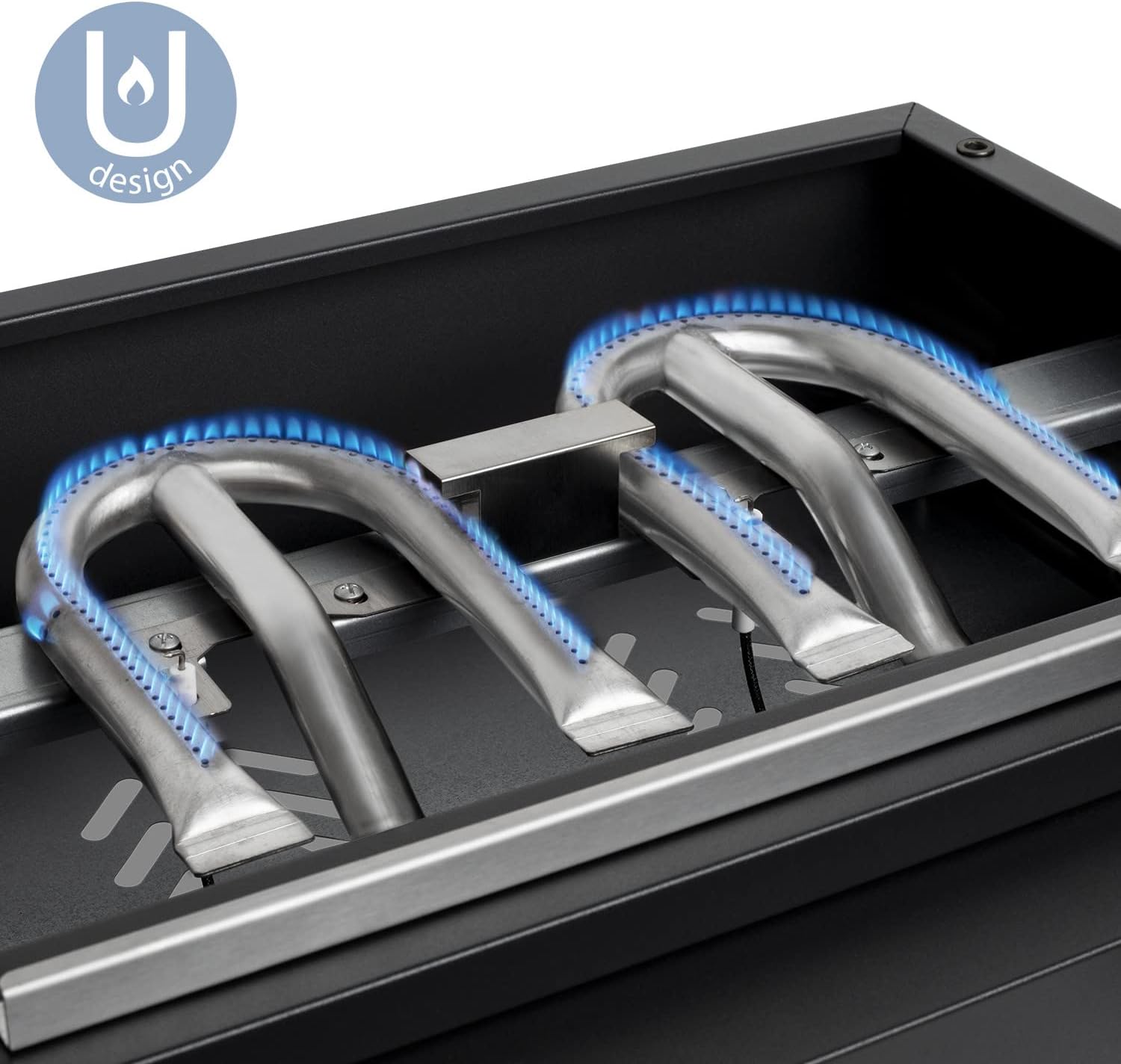 bleujardin - plancha gaz 2 brûleurs - acier inox, fonte, jusqu'à 350°C - PLX1022